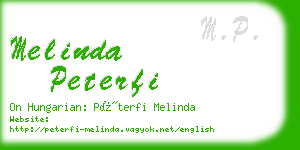 melinda peterfi business card